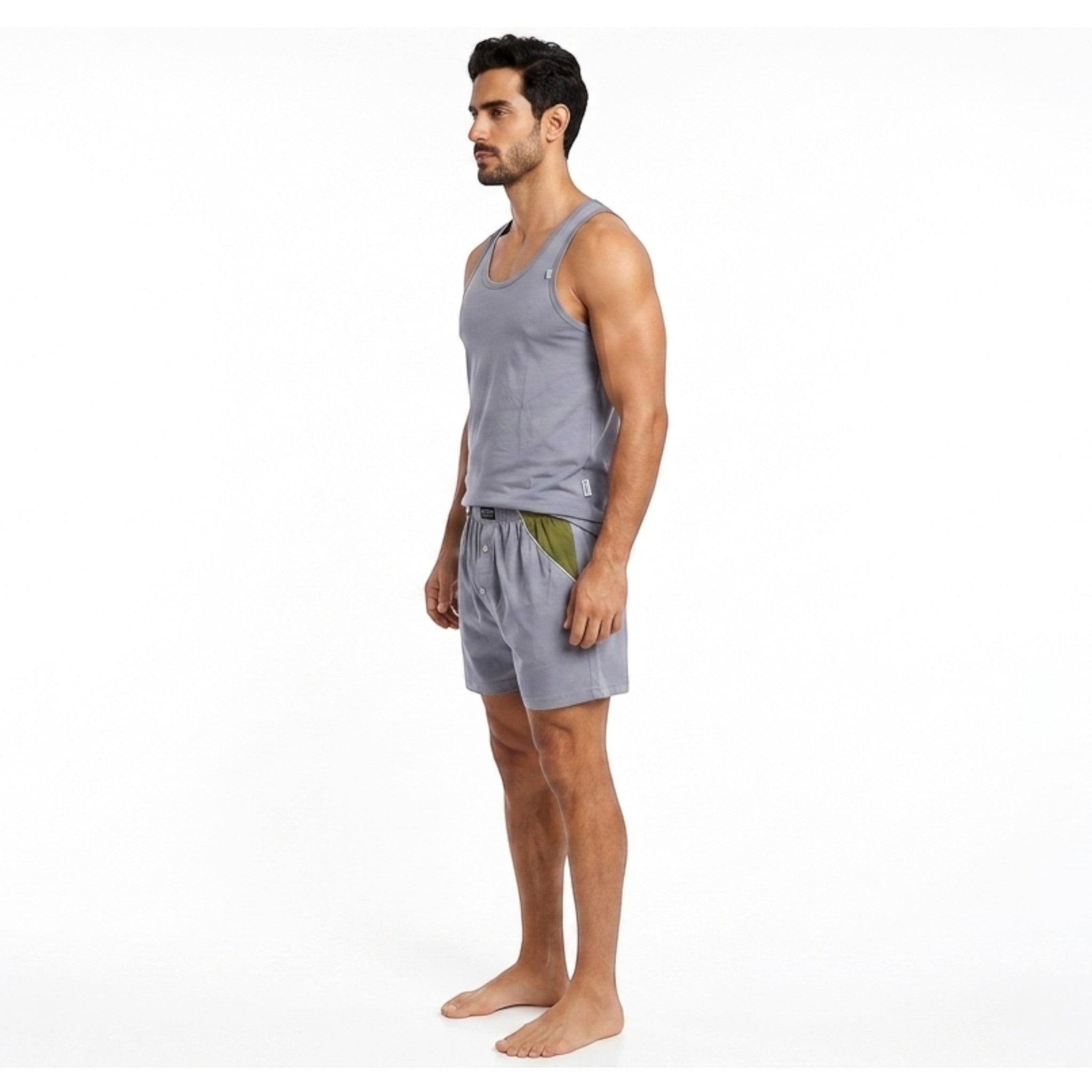 Three sets of men's cotton vest and shorts - comfortable and soft for a truly restful sleep